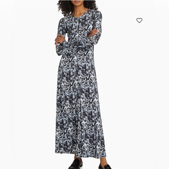 Proenza Schouler White Label Atlas Stretch Jersey Maxi Dress Nordic Multi Medium - Picture 1 of 12